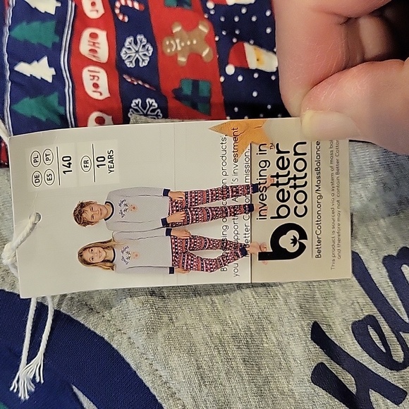 Boys Christmas P.J.s, NWT Santa's  Helper - Picture 2 of 4